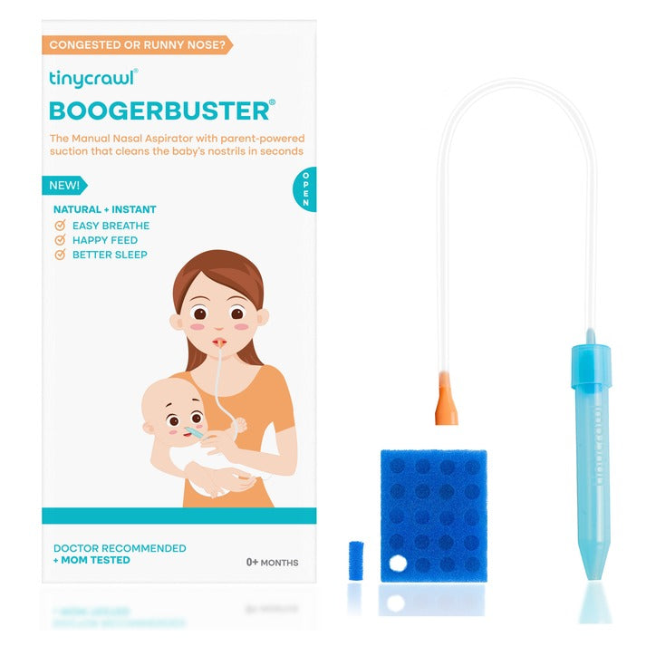 Tinycrawl Boogerbuster Manual Nasal Aspirator With 20+1 Hygiene Filters Tiny Crawl Yallatoys