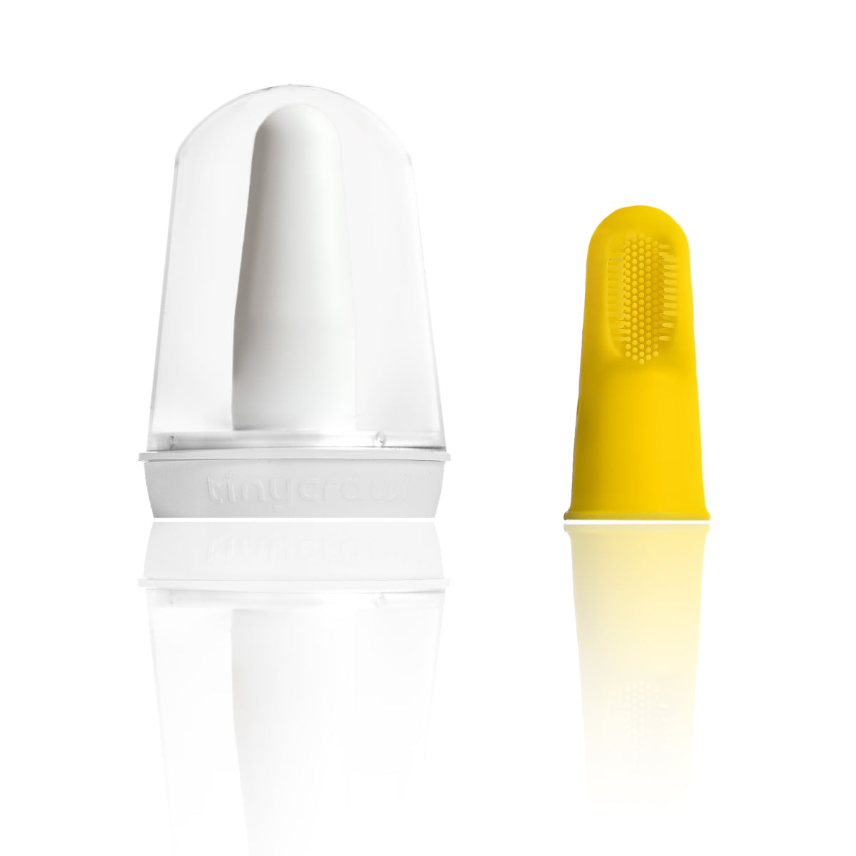 Tinycrawl Tri Bristle Finger Brush 3 Sided Silicone Finger Brush And Tongue Scraper Tiny Crawl Yallatoys