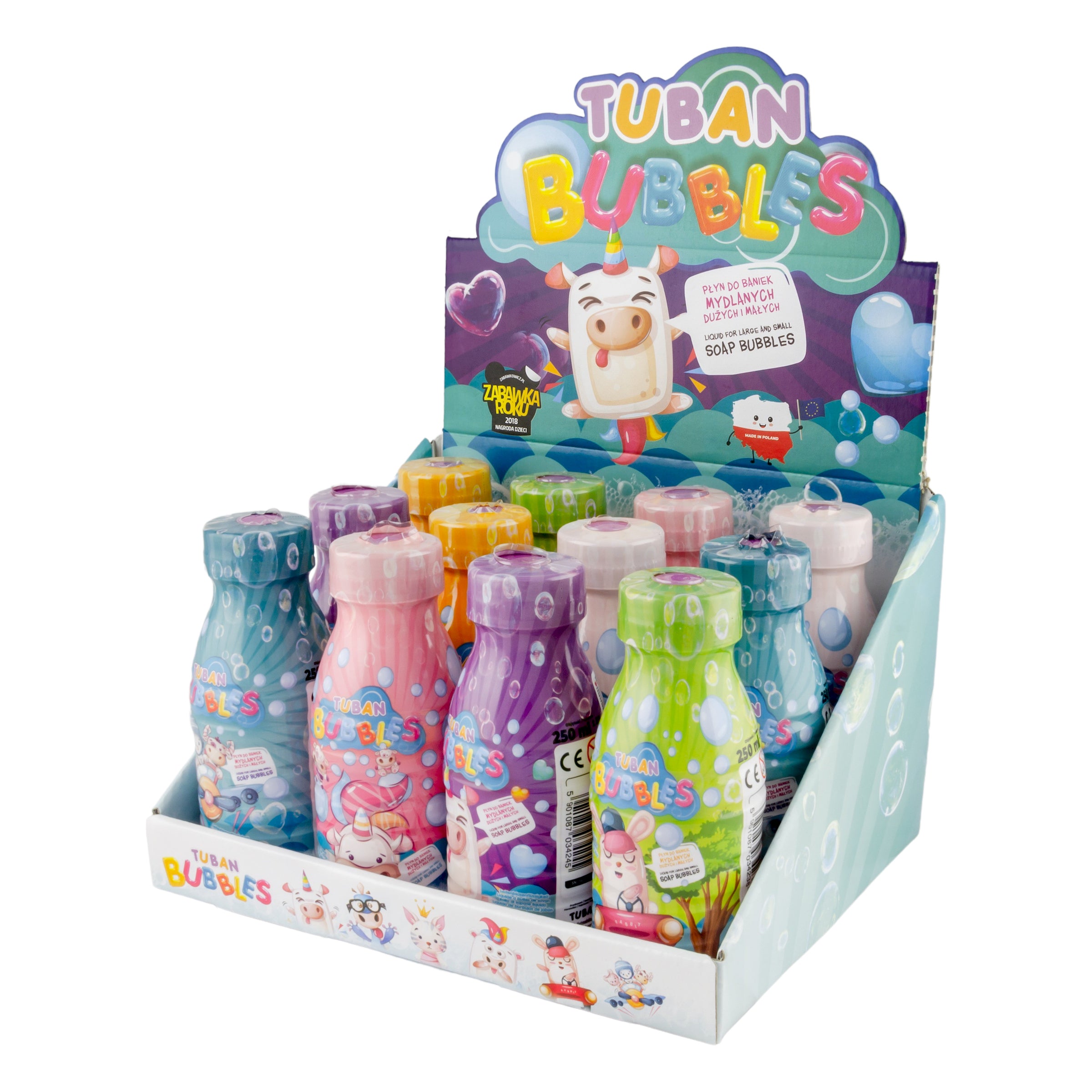 Tuban Soap Bubbles Mix 250ml Assorted Tuban Yallatoys