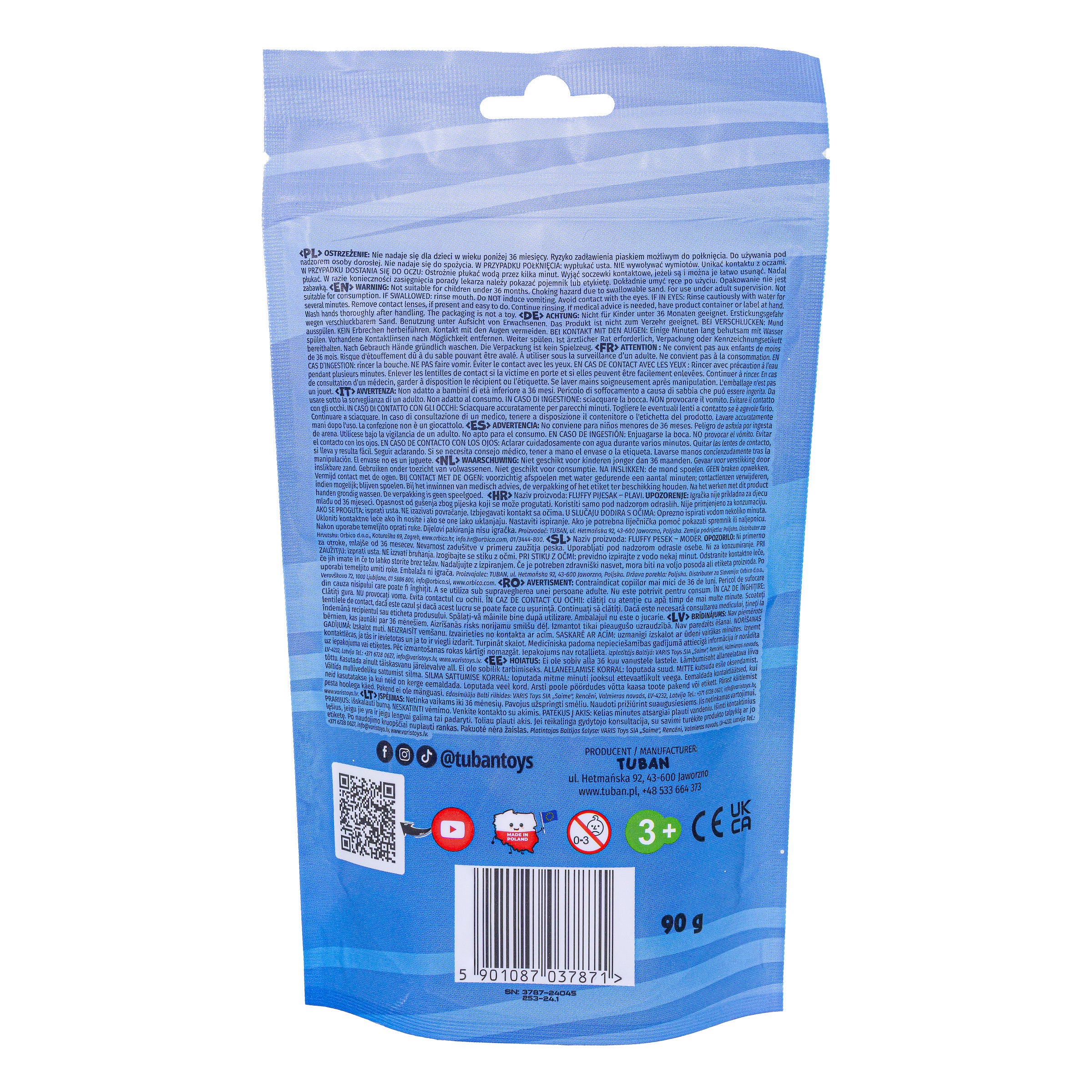 Tuban Fluffy Sand 90g Blue Tuban Yallatoys