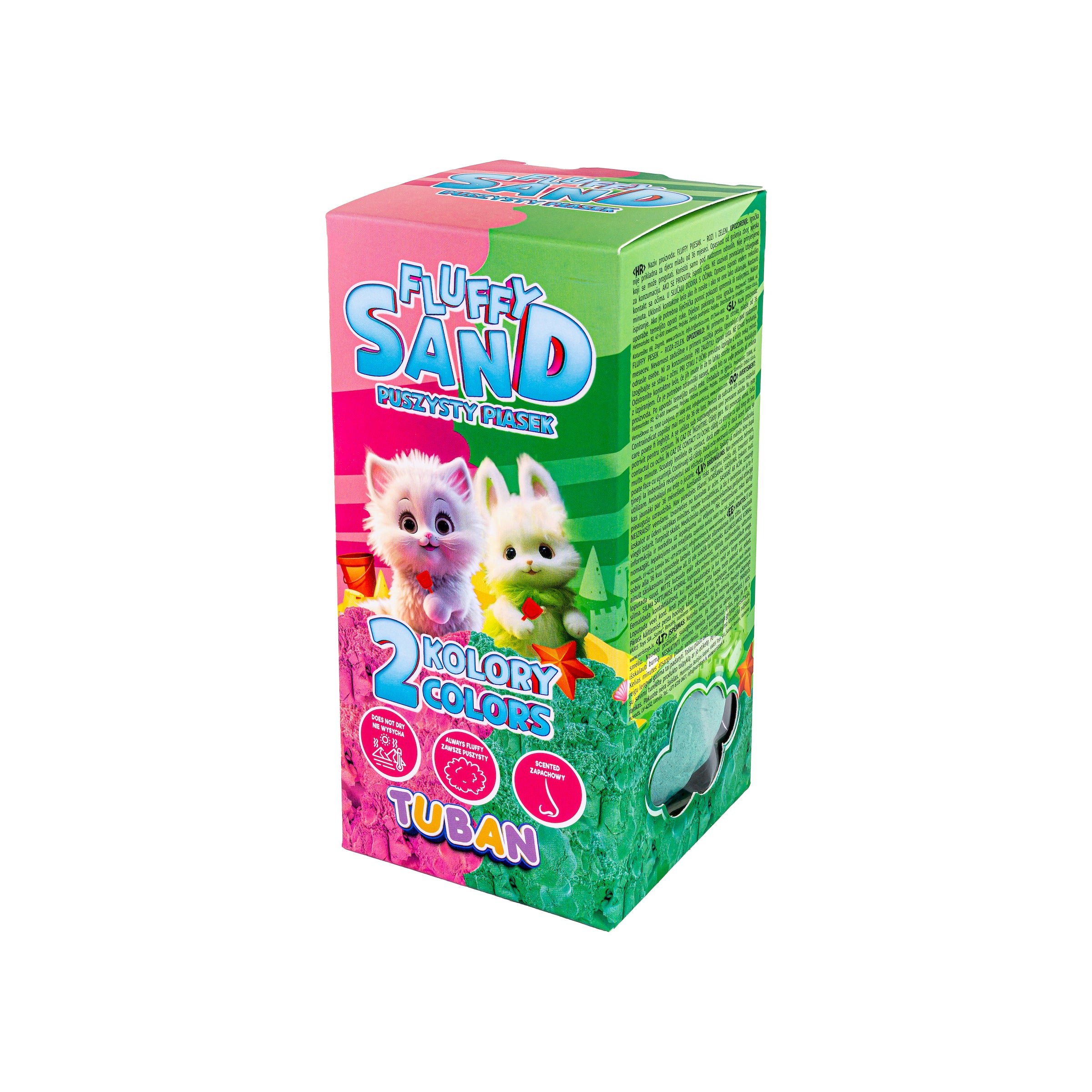 Tuban Set Fluffy Sand 70g Pink and Green Tuban Yallatoys