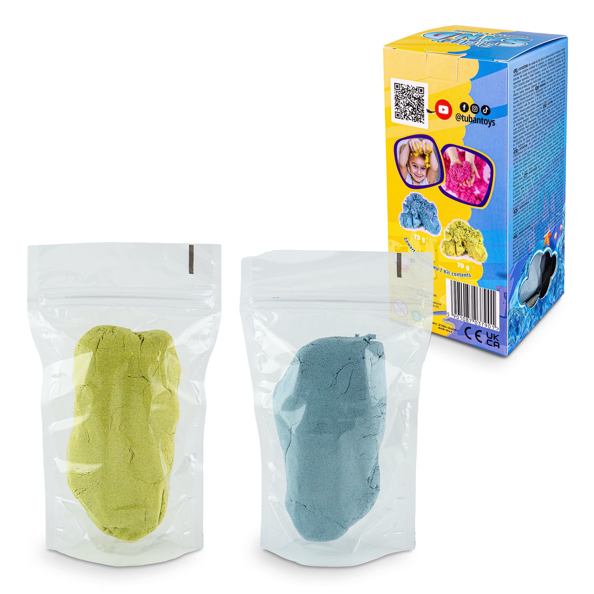 Tuban Set Fluffy Sand 70g Blue and Yellow Tuban Yallatoys