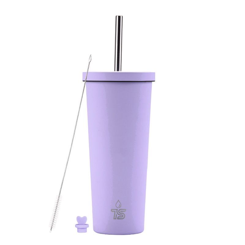 Tyeso Blush Pink Tumbler with Straw 830ml