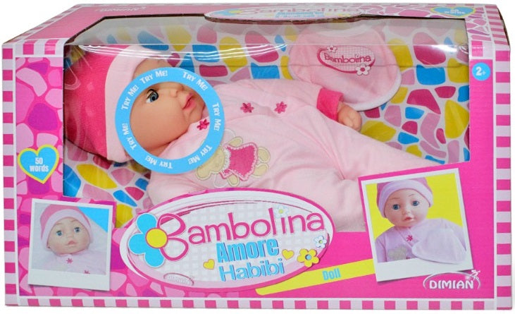 Talking baby doll with Arabic words for kids learning
