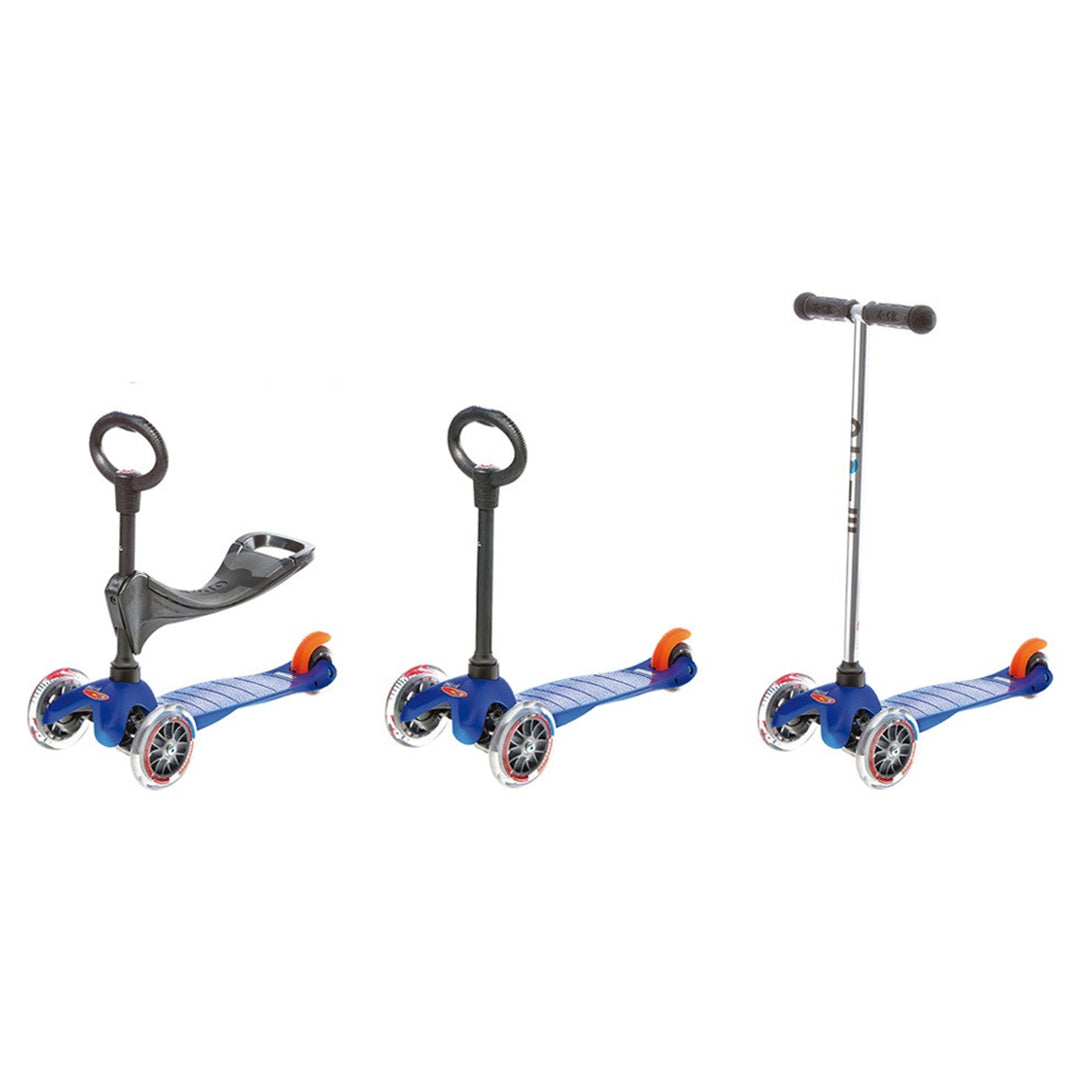 Three-in-One Blue Micro Scooter