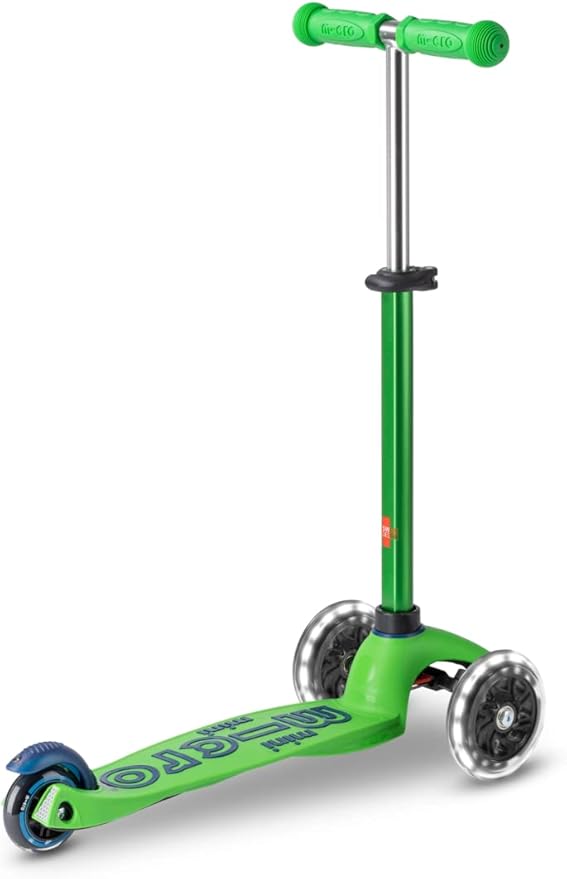 Three wheel green Micro Mini scooter