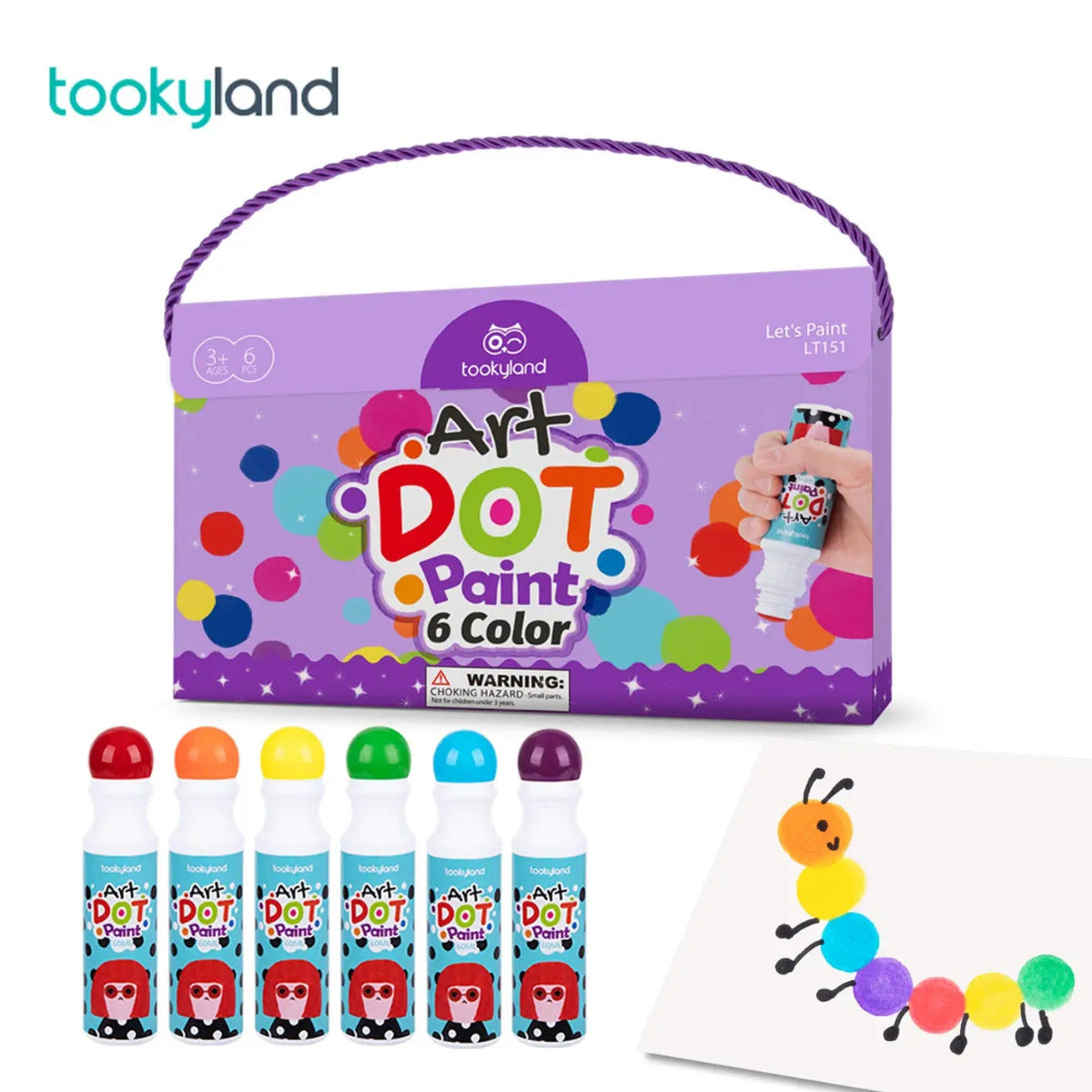 Tooky Land Dot Paint Kit 6 Colors