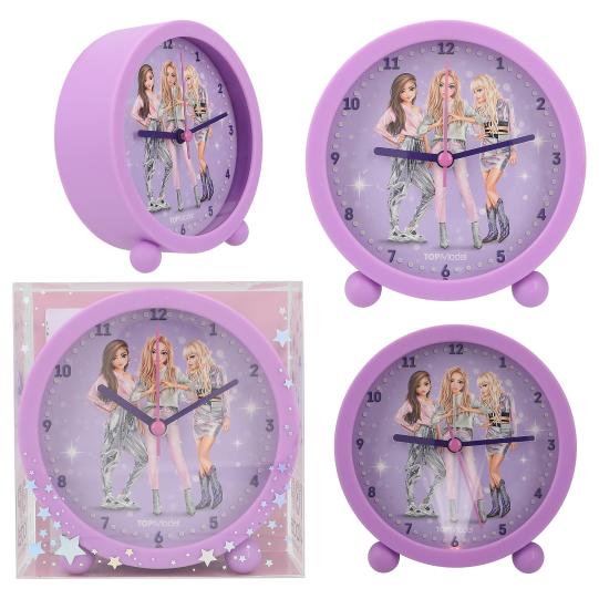TopModel Pink Glitter Desktop Alarm Clock