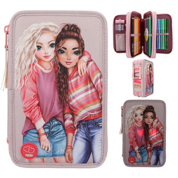 TopModel Triple Pencil Case LED Best Friends Design