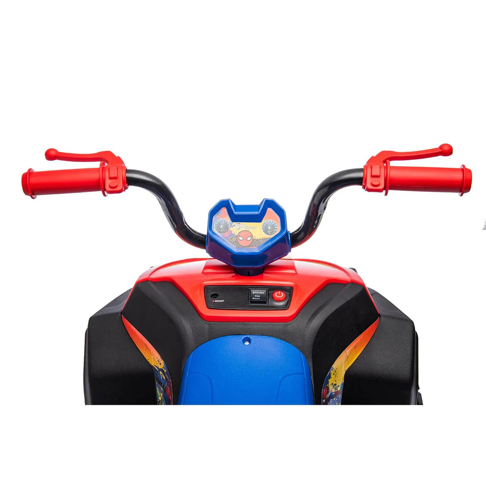 Twelve volt Spiderman electric stunt ride