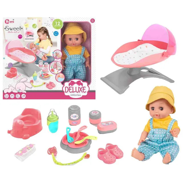 Vdora Dolls  Baby Doll Cradle Playset - 14 Inch