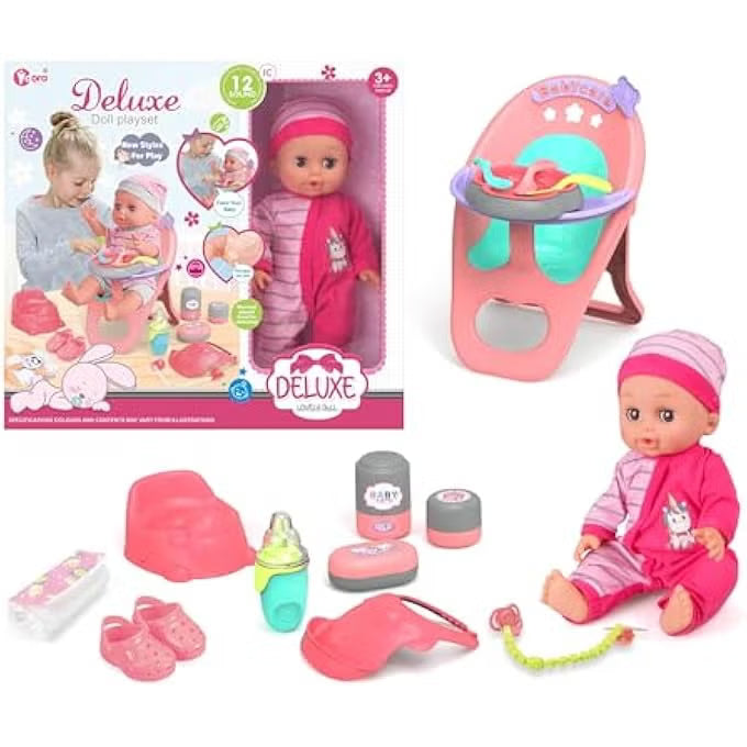 Vdora Dolls Baby Doll Feeding Playset 14Pcs A 14 Inch