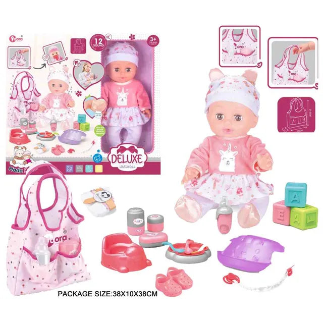 Vdora Dolls Baby Doll with Handbag Playset 14Inch