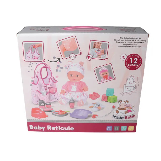 Vdora Dolls Baby Doll with Handbag Playset 14Inch