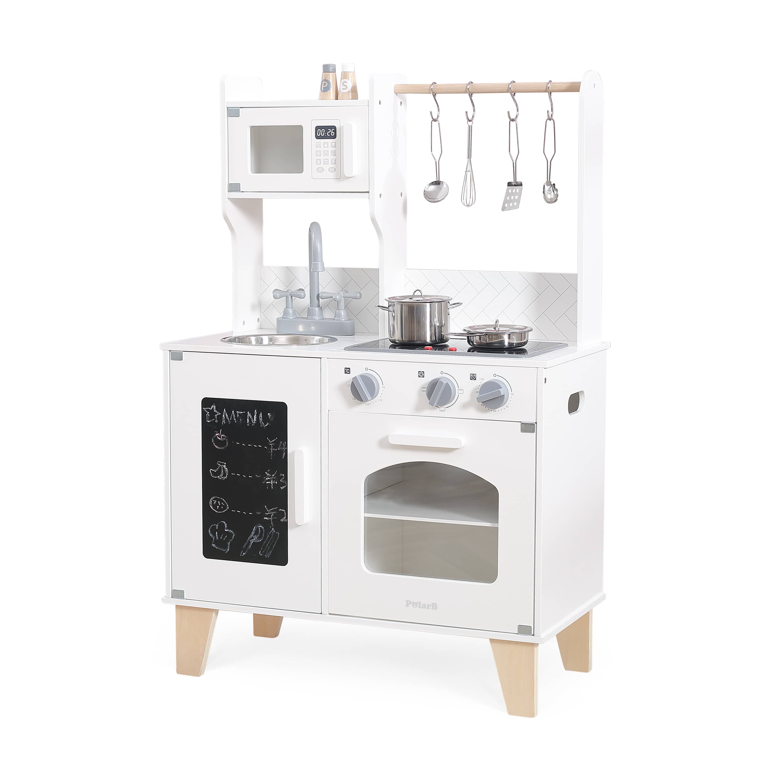 Viga Little Chefs Kitchen with Light and Sound -Classic White