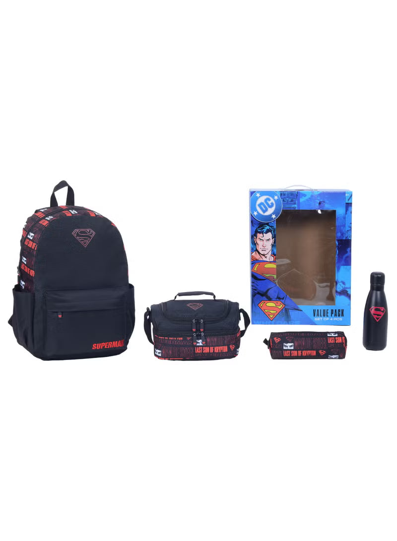 Warner Bros DC Superman 4 Pcs Backpack Set