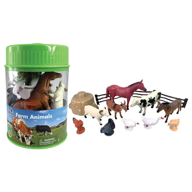 Wenno Farm Animals Playset In Height Tube -14pcs