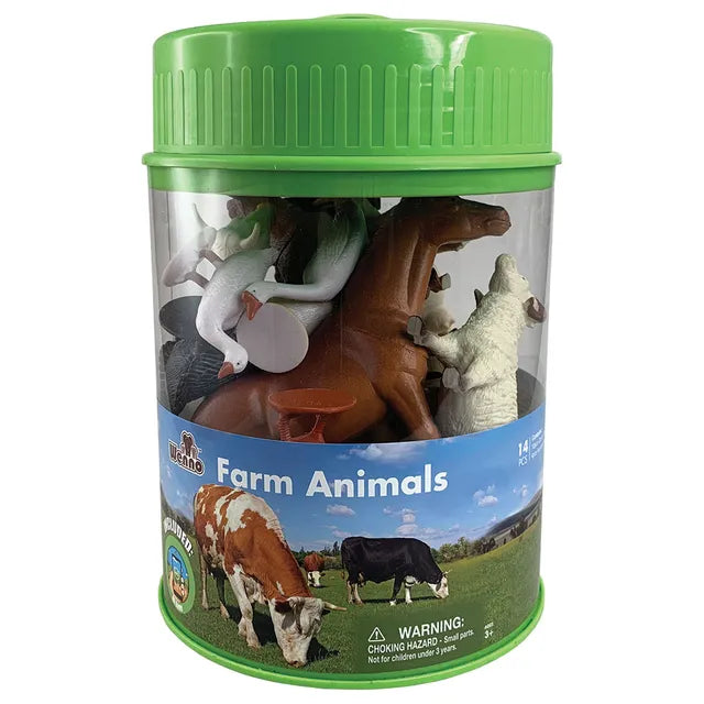 Wenno Farm Animals Playset In Height Tube -14pcs