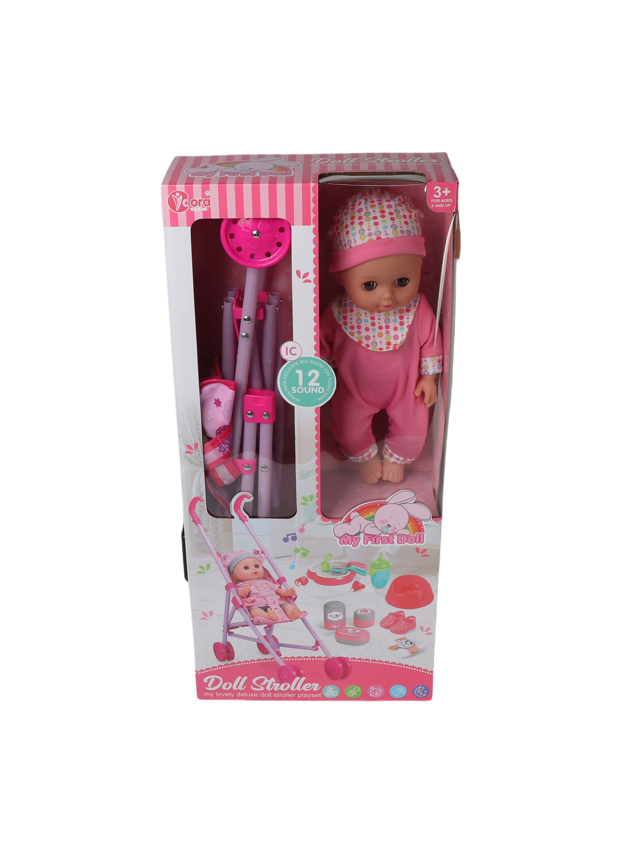 Vdora Dolls Baby Doll Stroller Playset 13Pcs 14 Inch Vdora Yallatoys