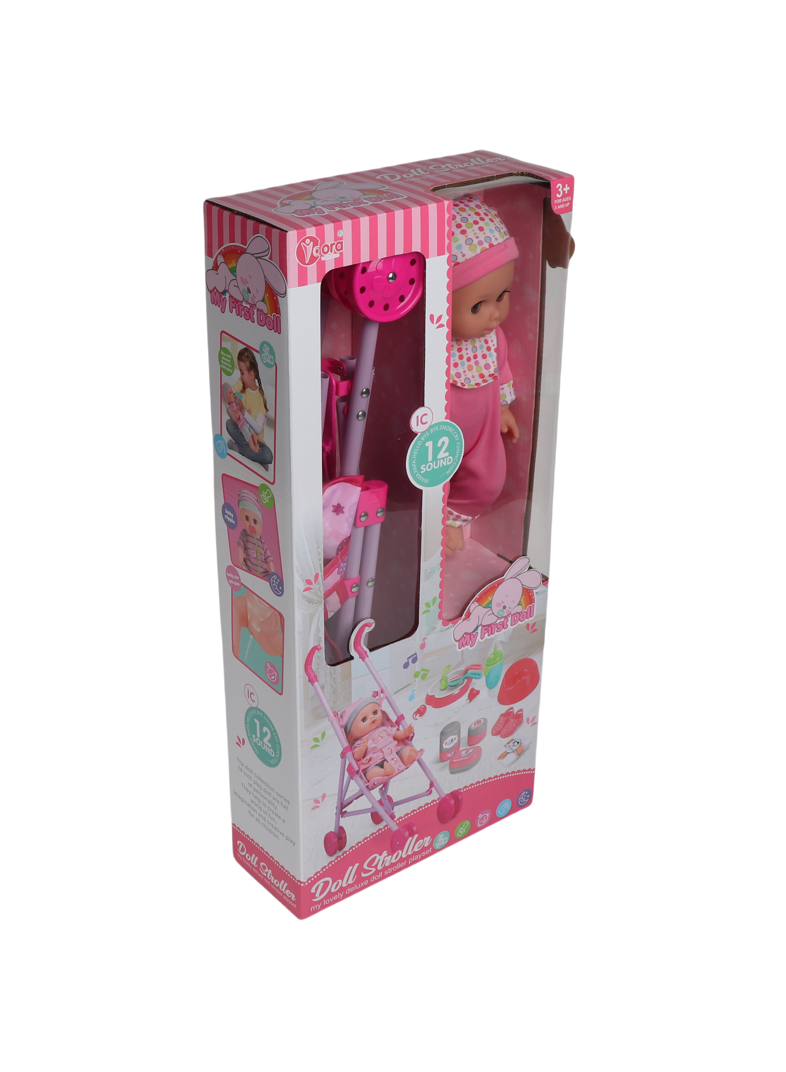 Vdora Dolls Baby Doll Stroller Playset 13Pcs 14 Inch Vdora Yallatoys