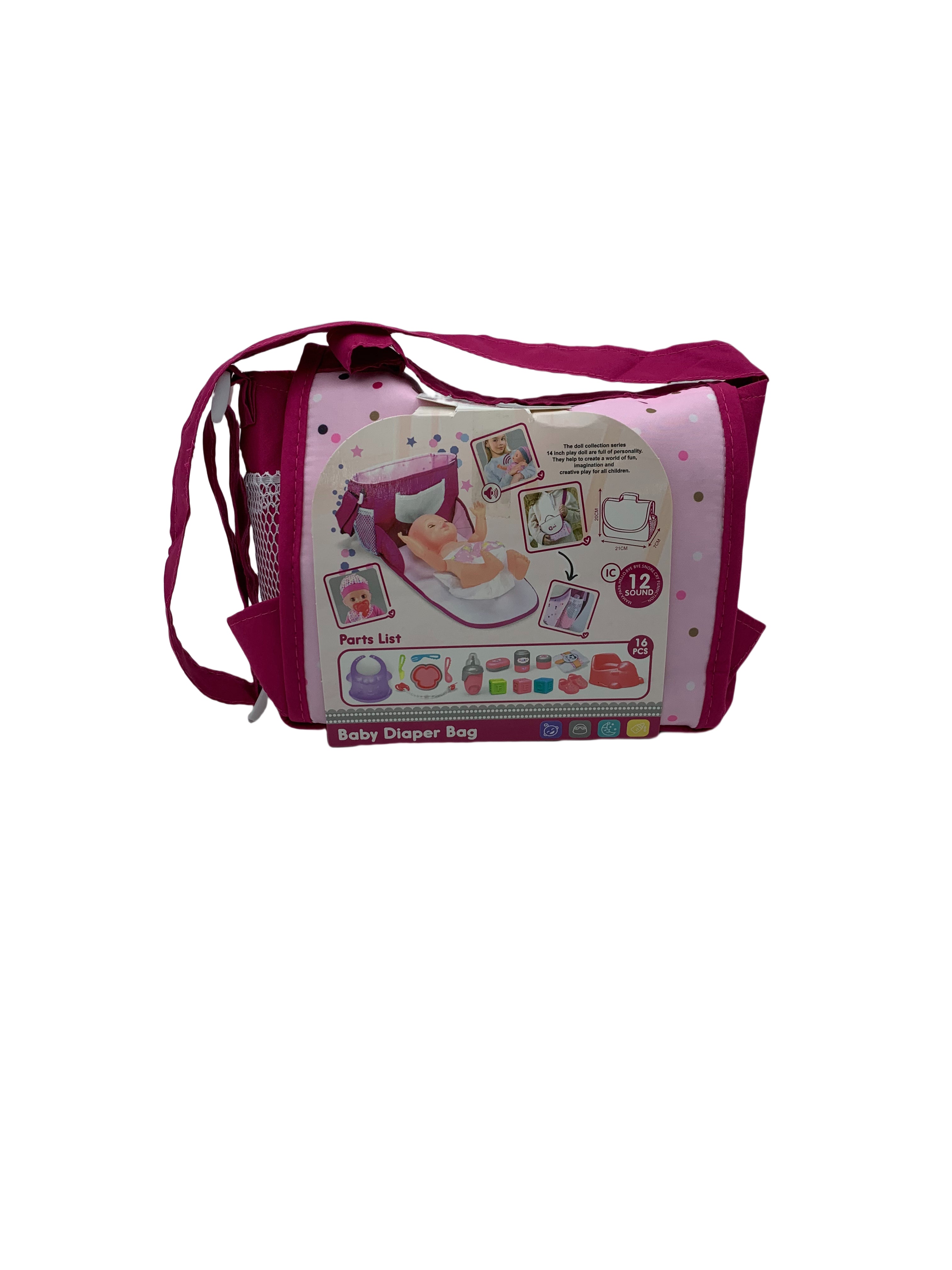 Vdora Dolls Baby Doll with Handbag and 16Pcs Accessories 14 Inch Vdora Yallatoys