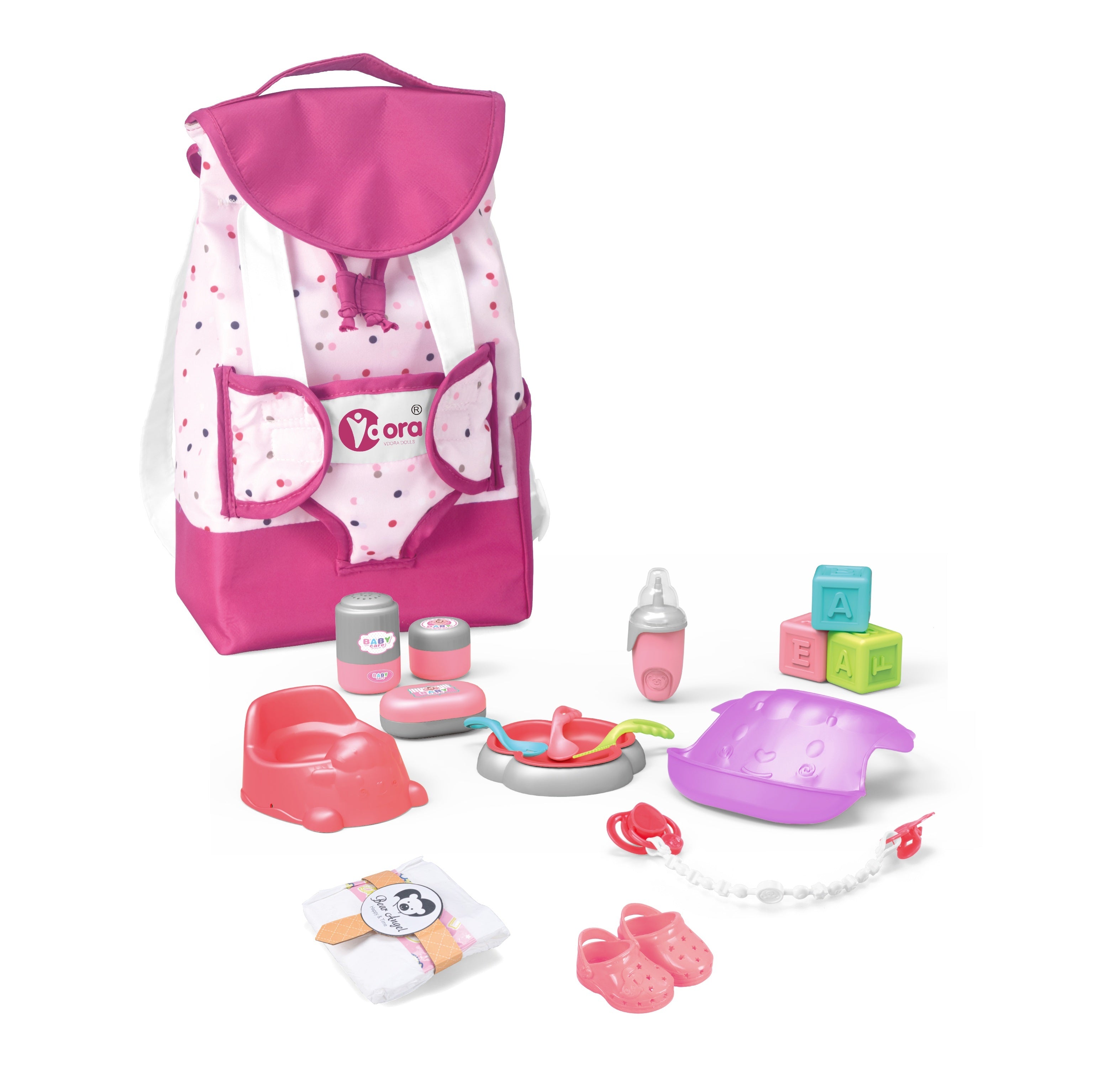 Vdora Dolls Baby Doll with Backpack and  17Pcs Accessories 14 Inch Vdora Yallatoys