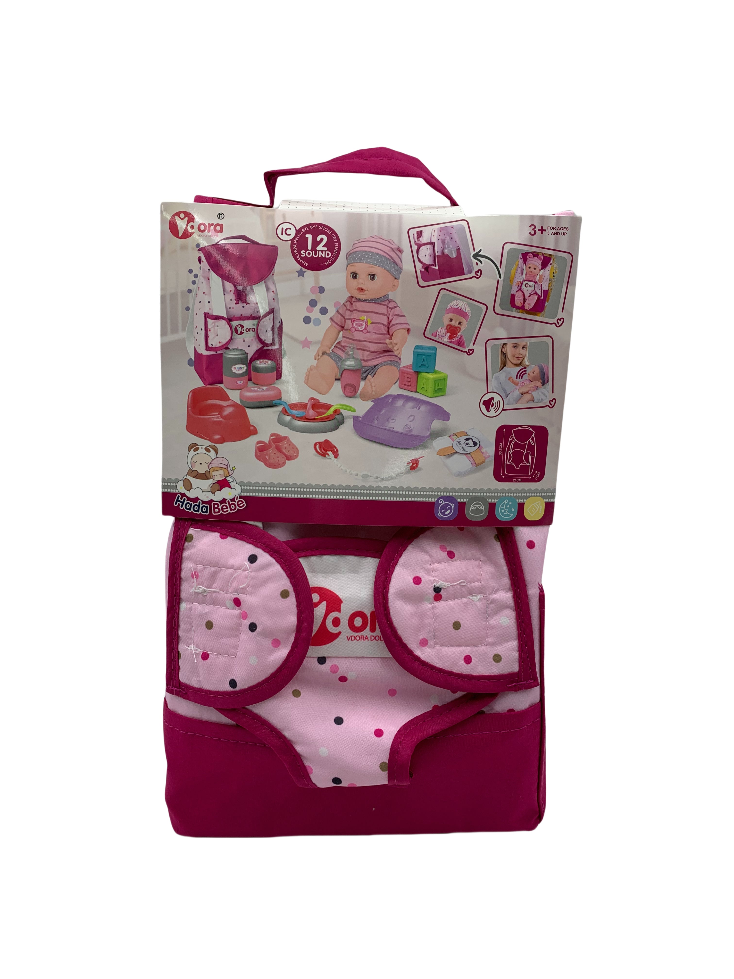 Vdora Dolls Baby Doll with Backpack and  17Pcs Accessories 14 Inch Vdora Yallatoys
