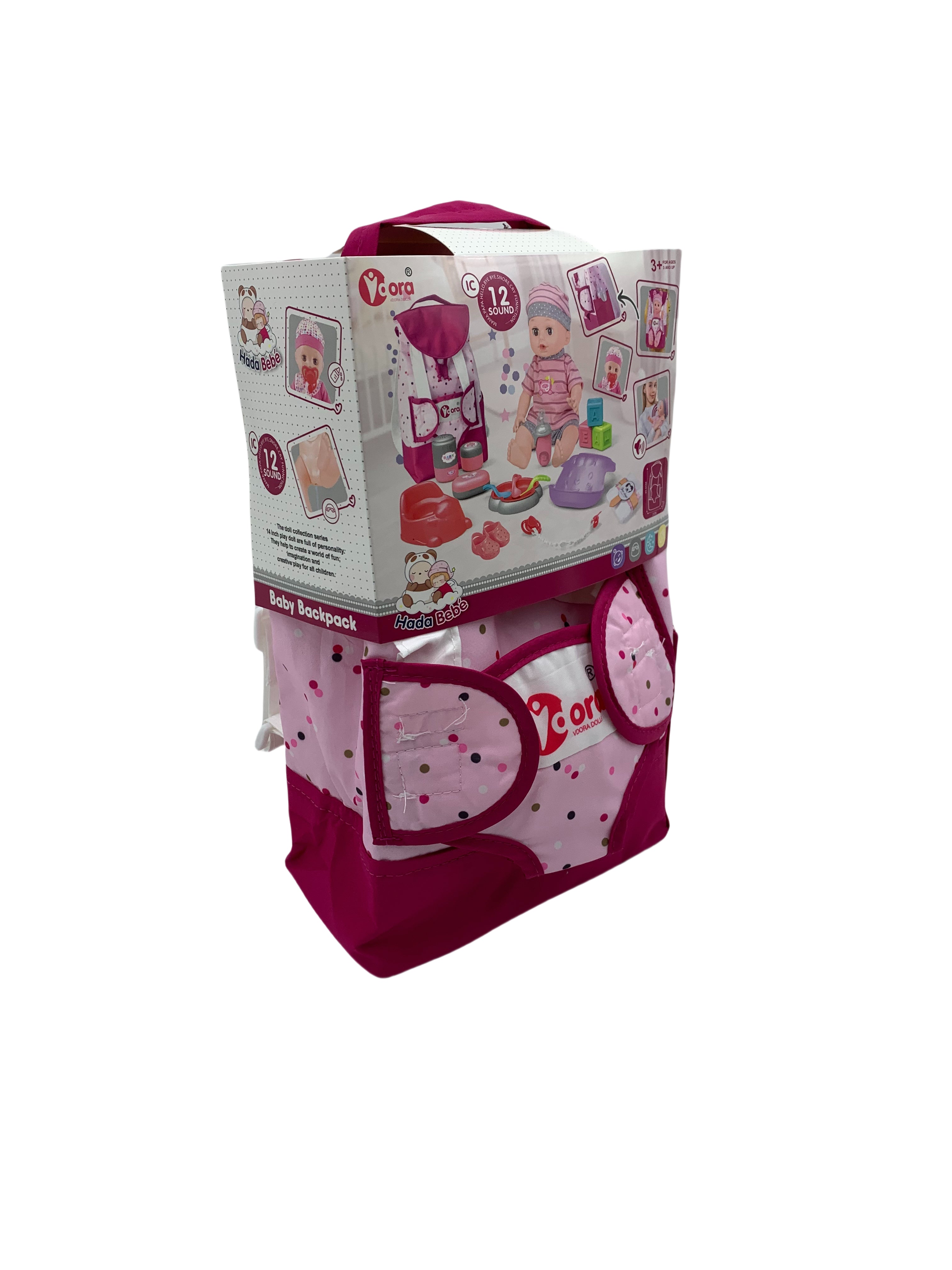 Vdora Dolls Baby Doll with Backpack and  17Pcs Accessories 14 Inch Vdora Yallatoys