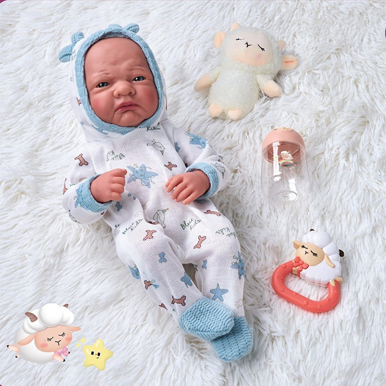 Wandalong baby doll 14 inch with rompers and hoodie