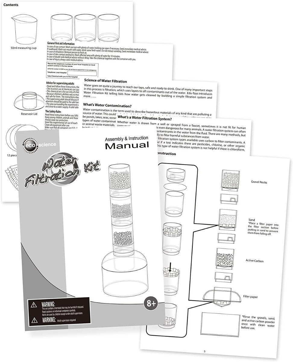 Water Filtration Science Experiment Set