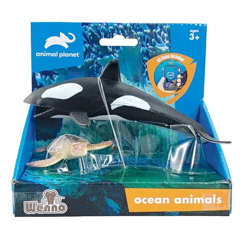 Wenno Animal Planet Ocean Animals Whale And Turtle 2pcs