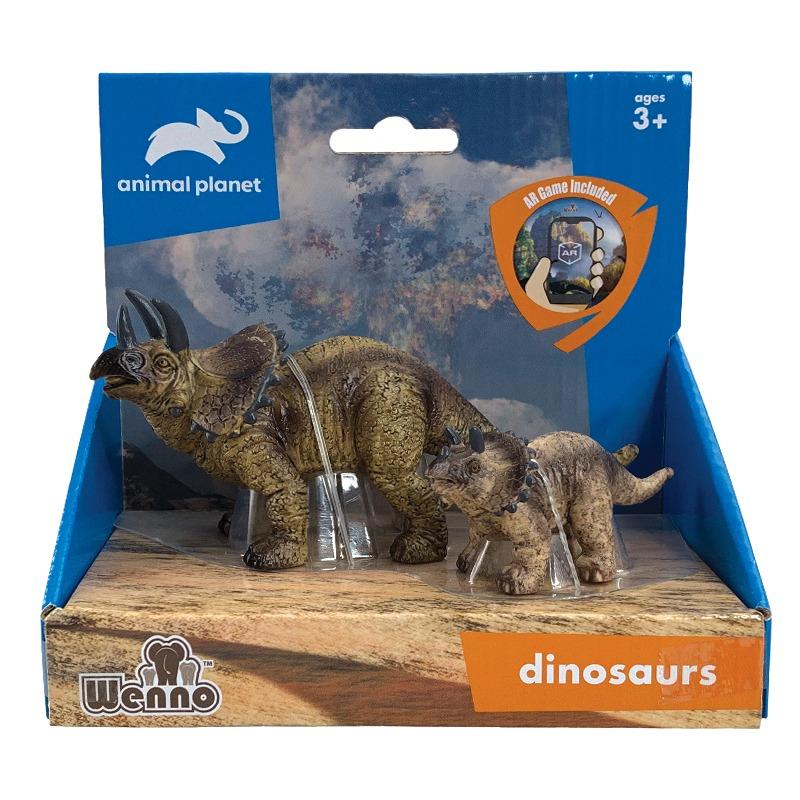 Wenno Animal Planet Toy Triceratops 2pcs