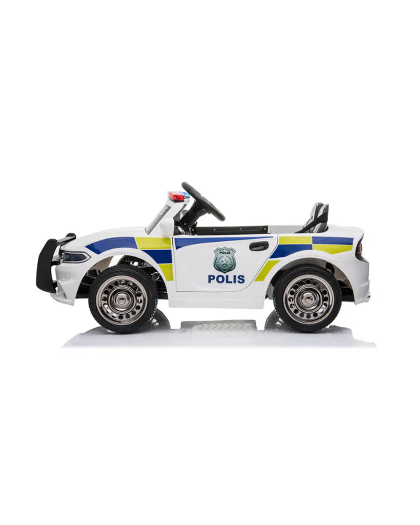 White battery operated police toy