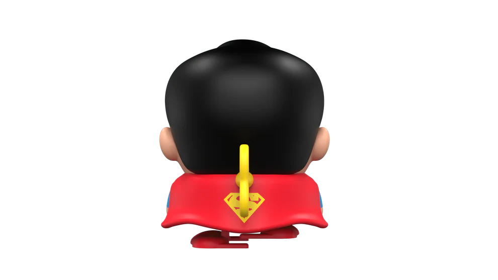 Wind-Up Key and Superman Emblem Detail View
