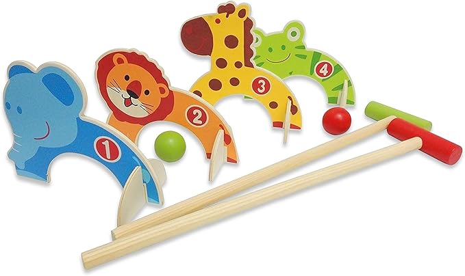 Wooden Animal Shape Croquet Hoops