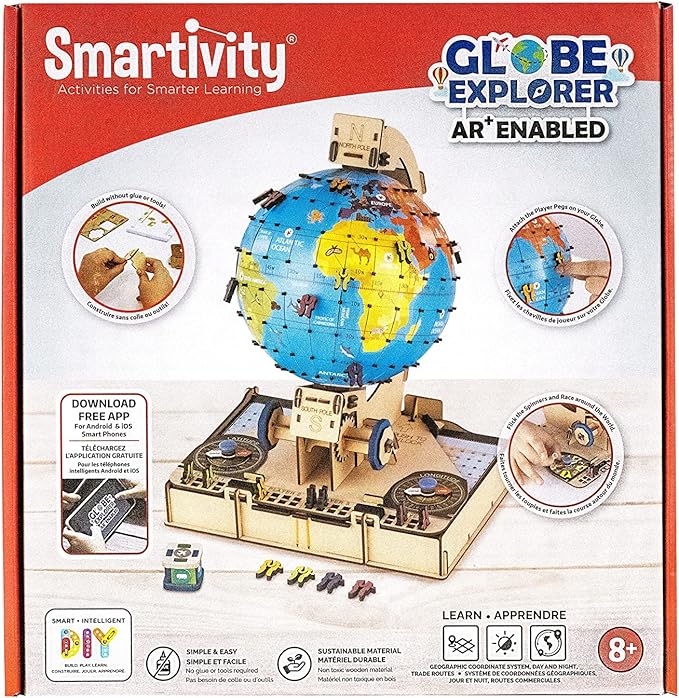 Wooden Globe Explorer Model Toy