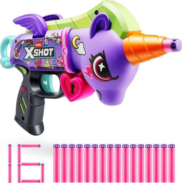 X-Shot Blastercorn Dark Unicorn 16 Darts