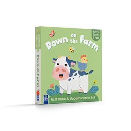 Down On The Farm (First Book And Wooden Puzzle)