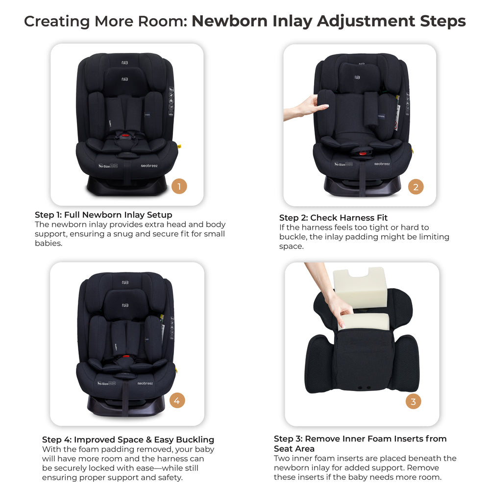 Neobreez i-Hepta i-Size All-In-1 Convertible Car Seat Black