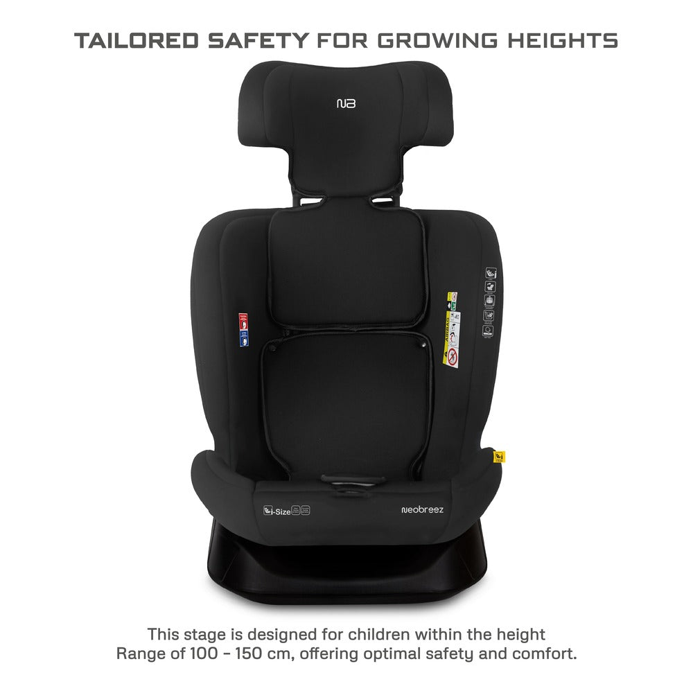 Neobreez i-Hepta i-Size All-In-1 Convertible Car Seat Black
