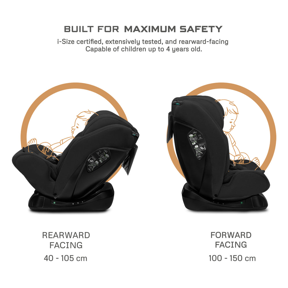 Neobreez i-Hepta i-Size All-In-1 Convertible Car Seat Black