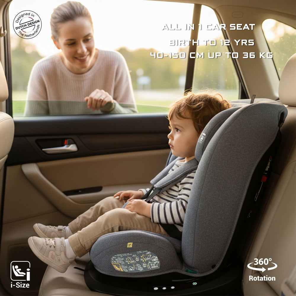 Neobreez - i-Vilo 360-Degree Isofix i-Size Car Seat Grey