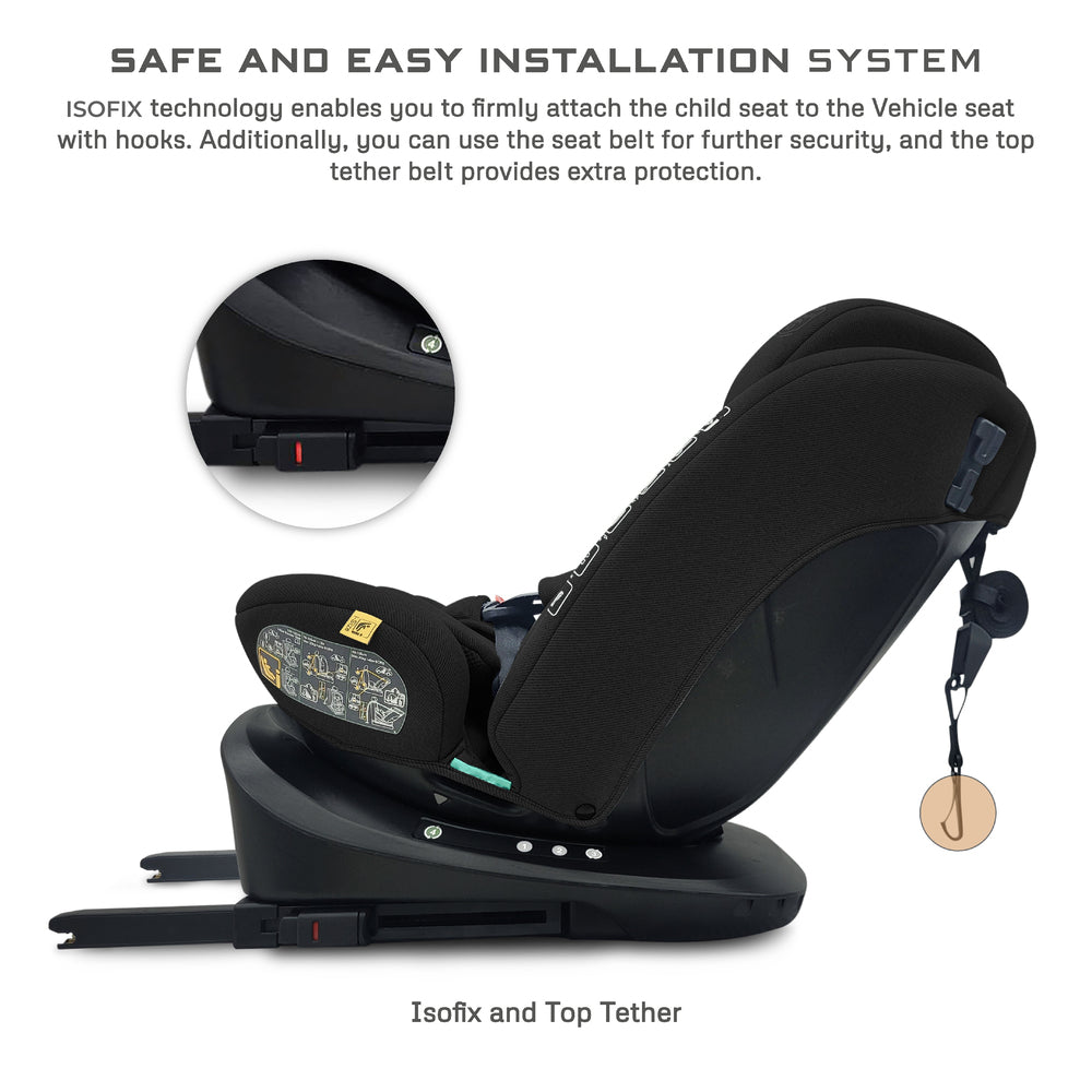 Neobreez - i-Vilo 360-Degree Isofix i-Size Car Seat Black