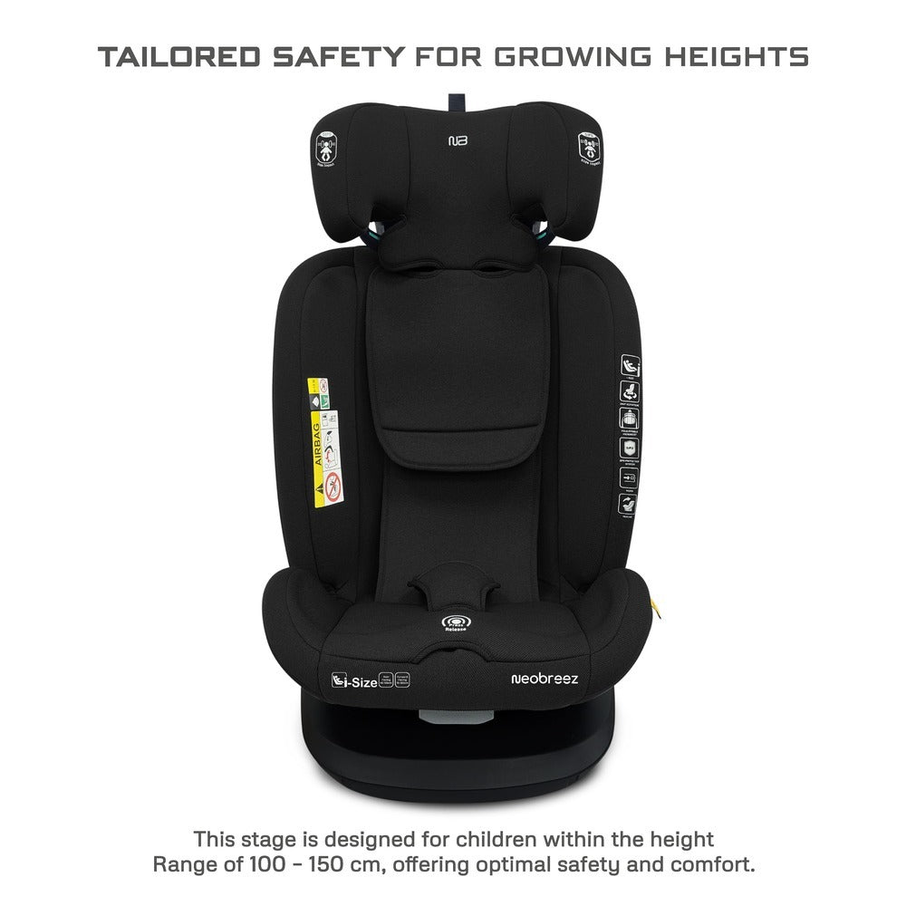 Neobreez - i-Vilo 360-Degree Isofix i-Size Car Seat Black