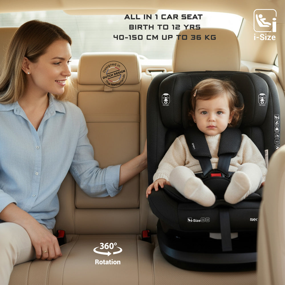 Neobreez - i-Vilo 360-Degree Isofix i-Size Car Seat Black