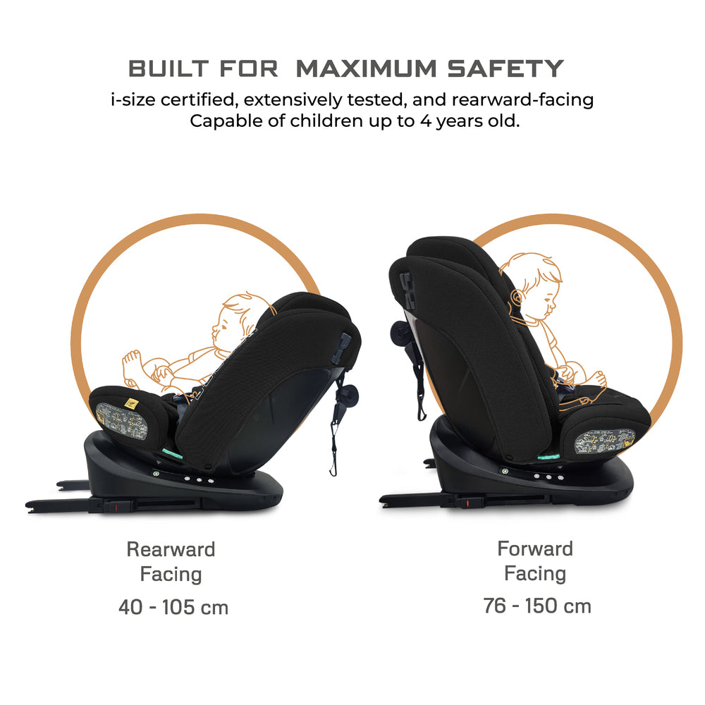Neobreez - i-Vilo 360-Degree Isofix i-Size Car Seat Black