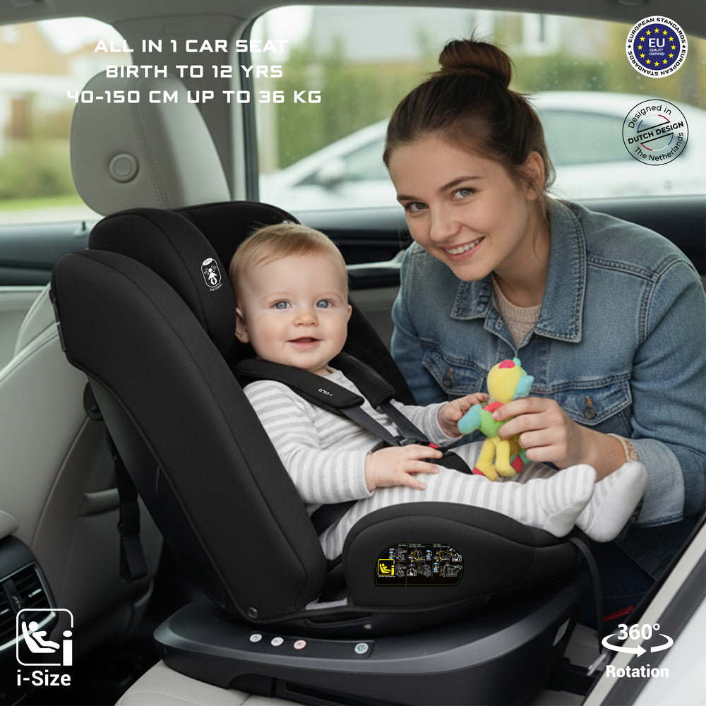 Neobreez - i-Vilo 360-Degree Isofix i-Size Car Seat Black