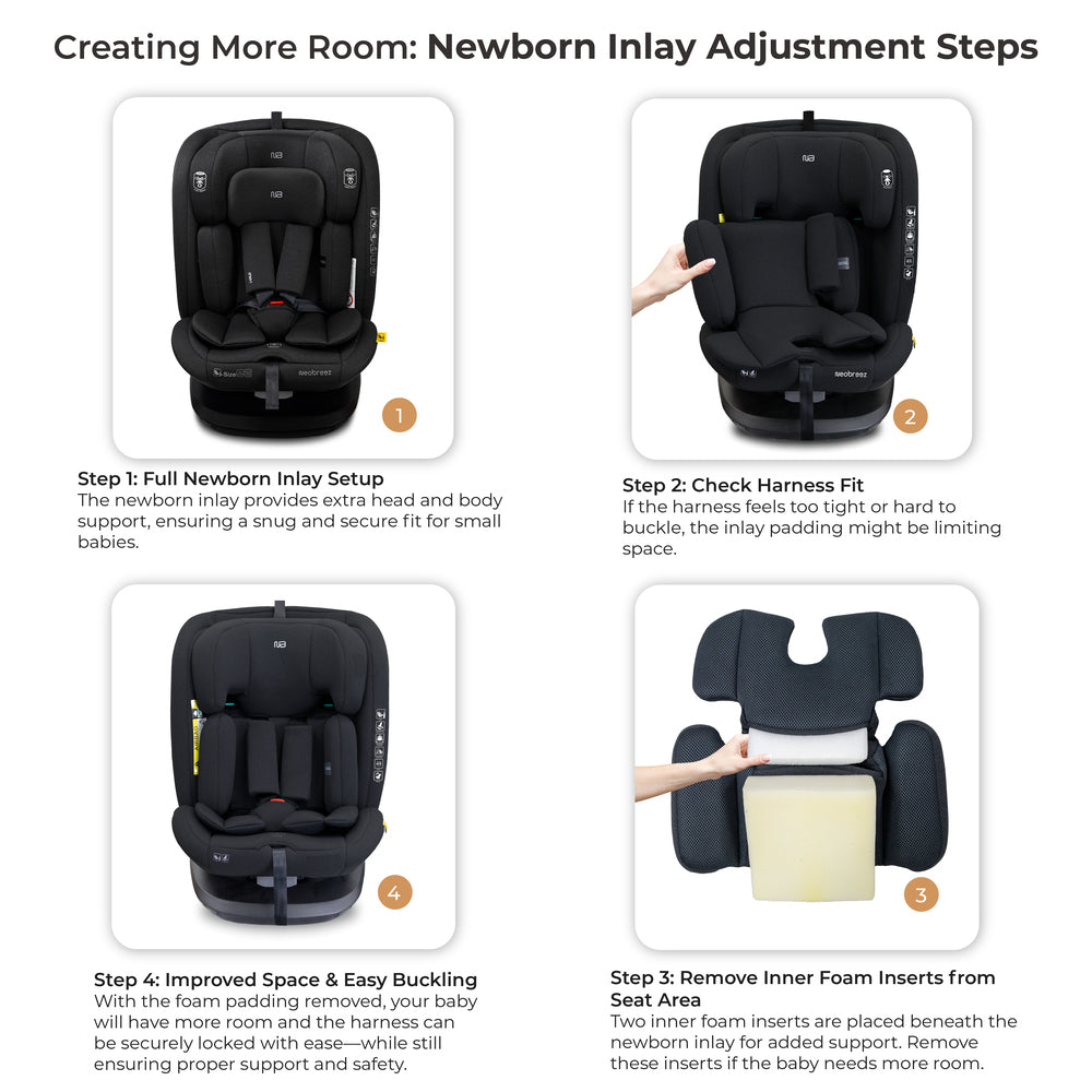 Neobreez - i-Vilo 360-Degree Isofix i-Size Car Seat Black