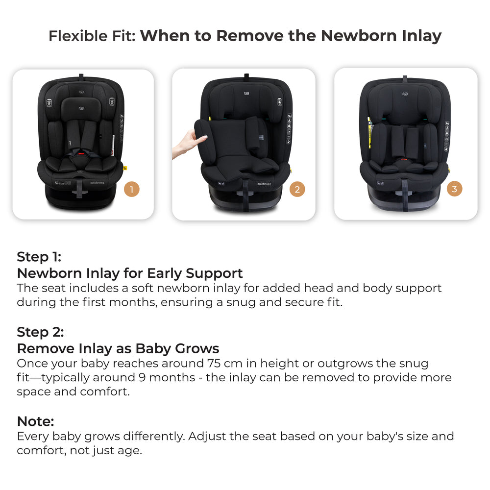 Neobreez - i-Vilo 360-Degree Isofix i-Size Car Seat Black
