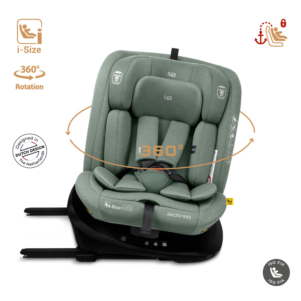 Neobreez - i-Vilo 360-Degree Isofix i-Size Car Seat Green